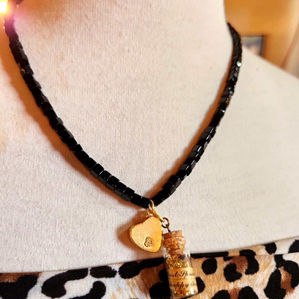 💛XOXO Handcasted Smarties Heart Charm & Pixie Dust Necklace -One Of A Kind🧚‍♀️ - Picture 15 of 15